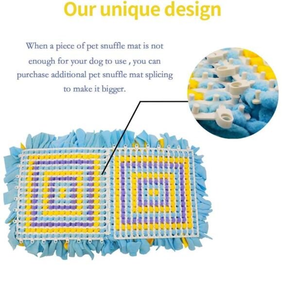 Dog Snuffle Mat, Feeding Mat for Dogs, Durable Interactive Puzzle Toys - Picture 4 of 7